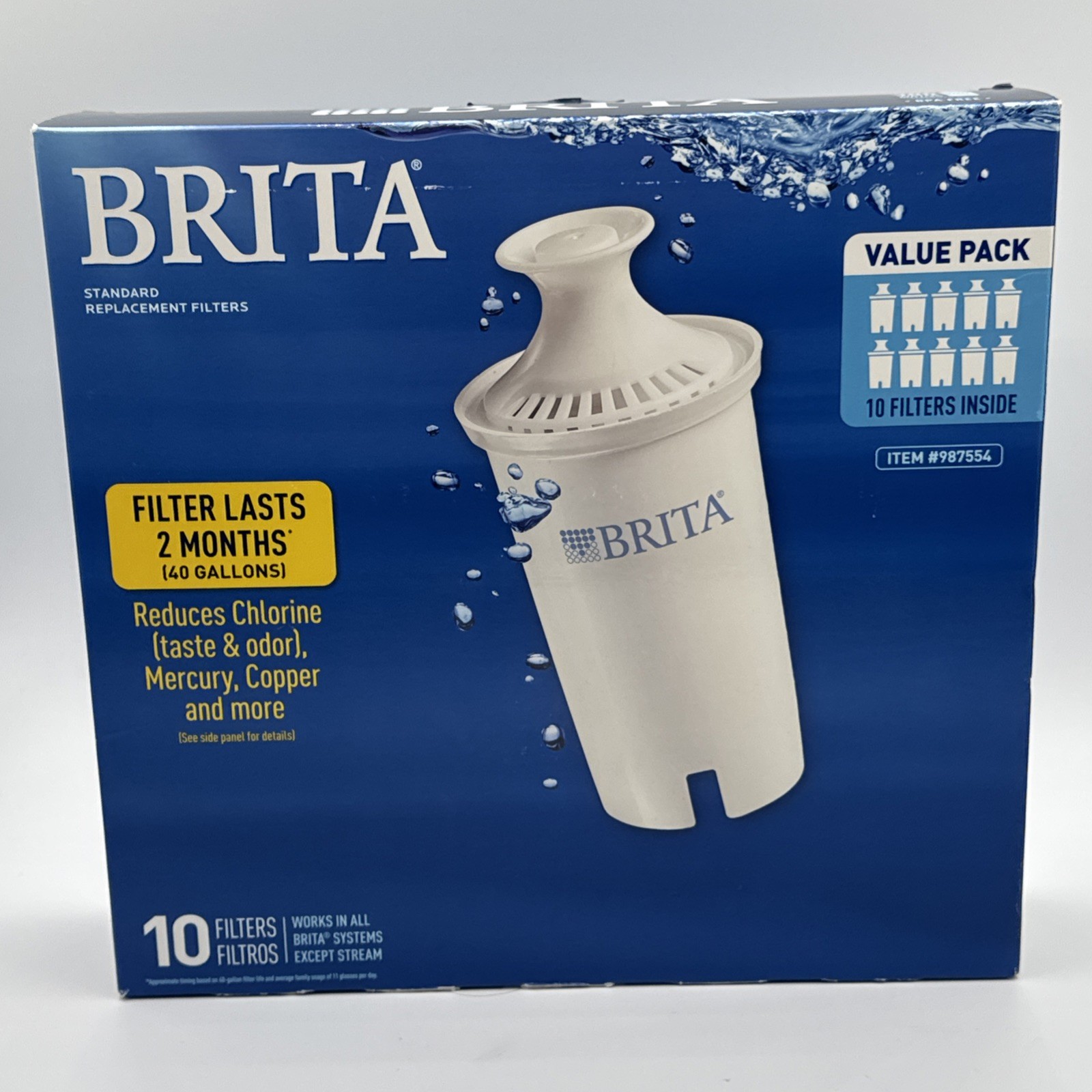 Brita Standard Replacement Filters Value Pack 10 Filters Inside Item #987554