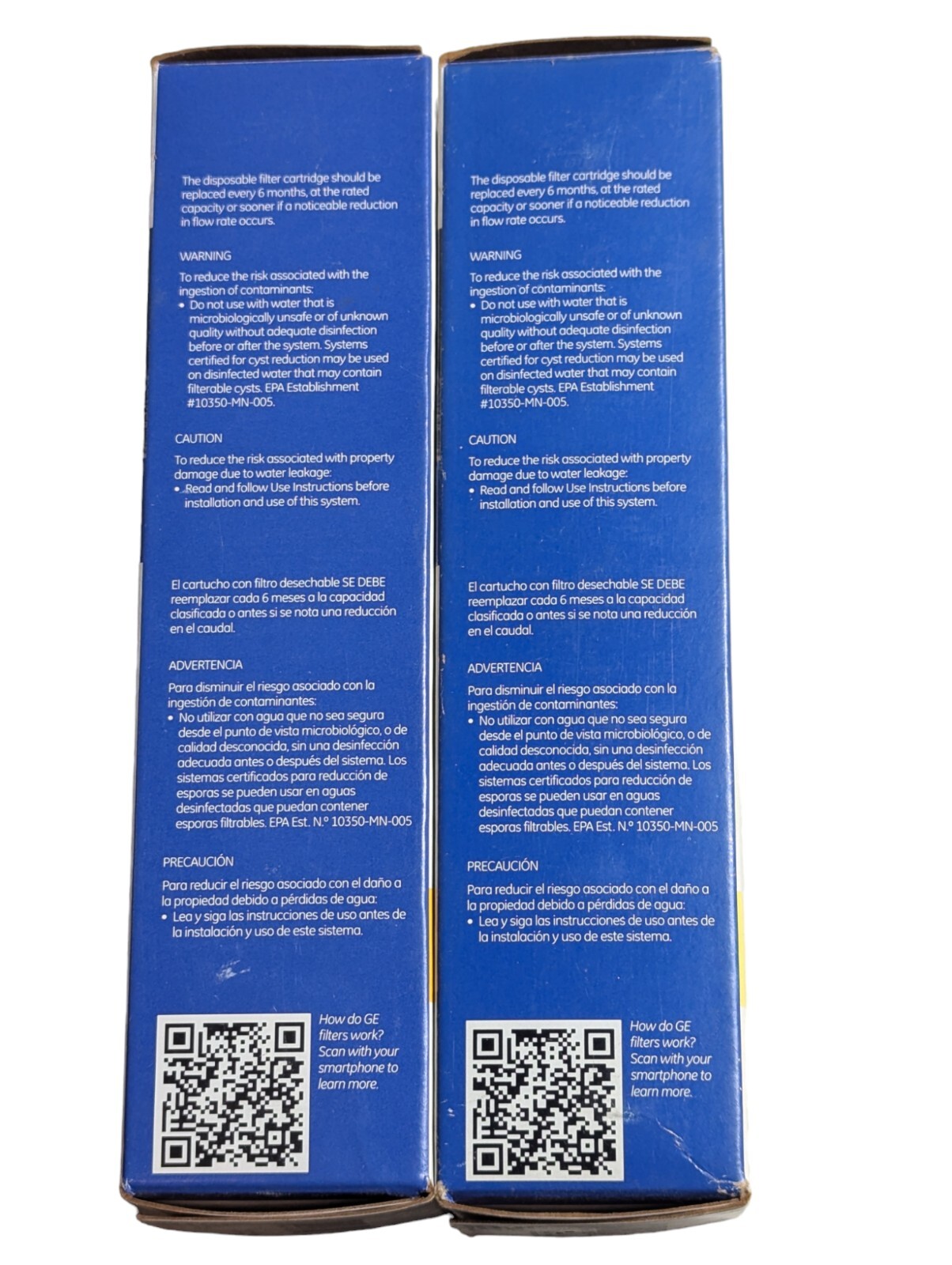 2x Genuine GE Appliances GSWF Replacement Refrigerator Water Filter Cartridges