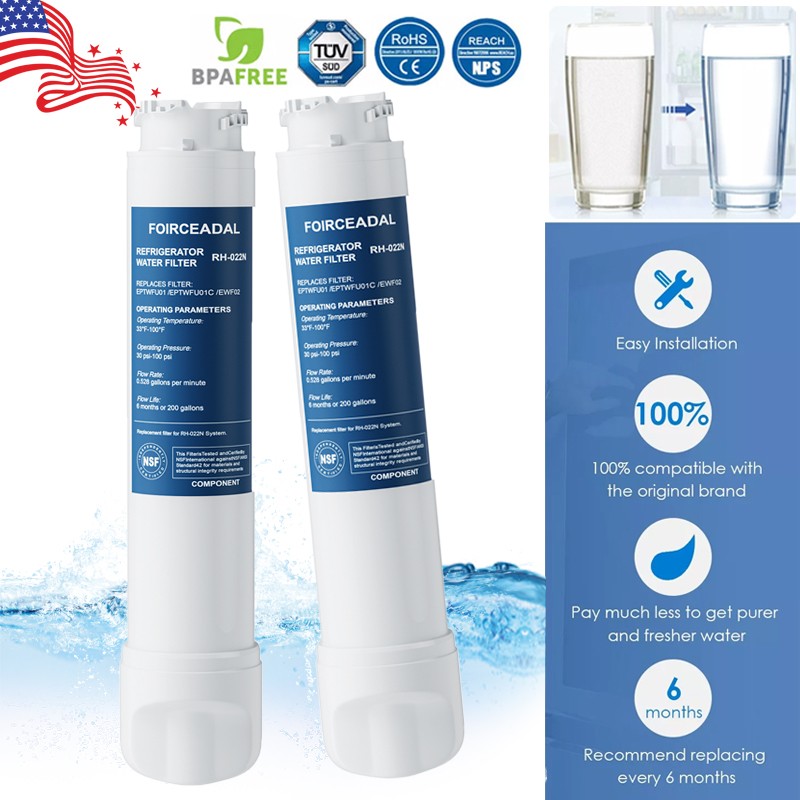 2Pack Fits for Frigidaire EPTWFU01 EPTWFU01C EWF02 Refrigerator Water Filter