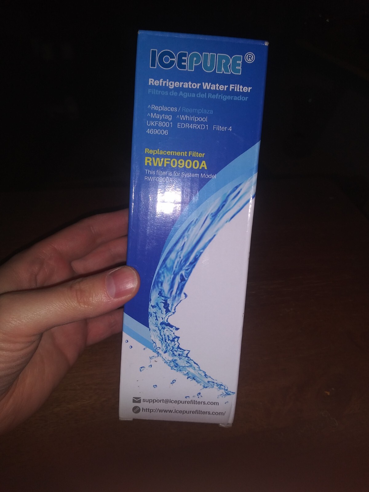 Brand New IcePure RWF0900A Refrigerator Water Filter – Blue/White