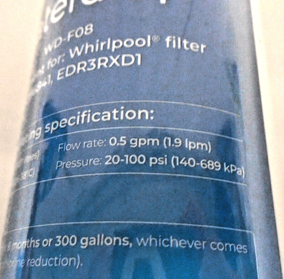 Lot of 2 Replacement Refrigerator Water Filters WD-F08 New Sealed Free Shipping