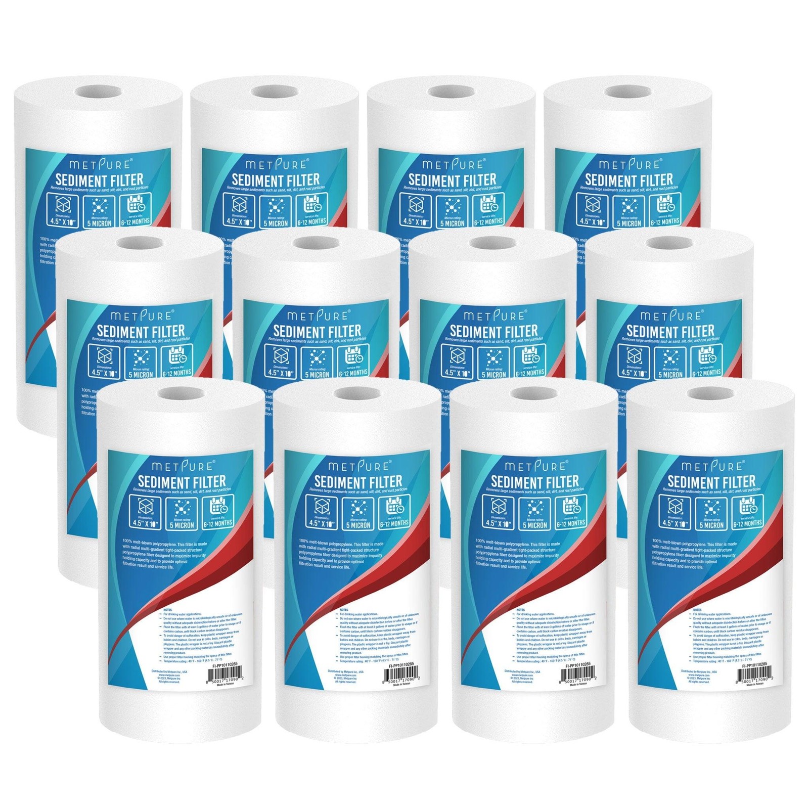 1 to 18 PACK 20″ x 4.5″ Whole House PP Sediment Water Filter Cartridges 5 Micron