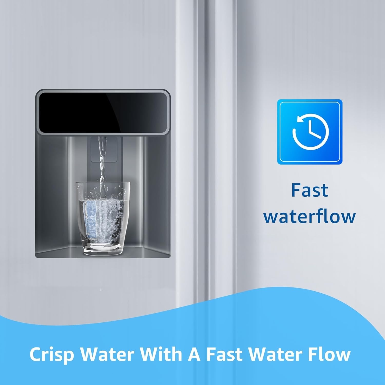 Filterlogic LT1000PC Refrigerator Water Filter, Replacement for LG, 3 Filters