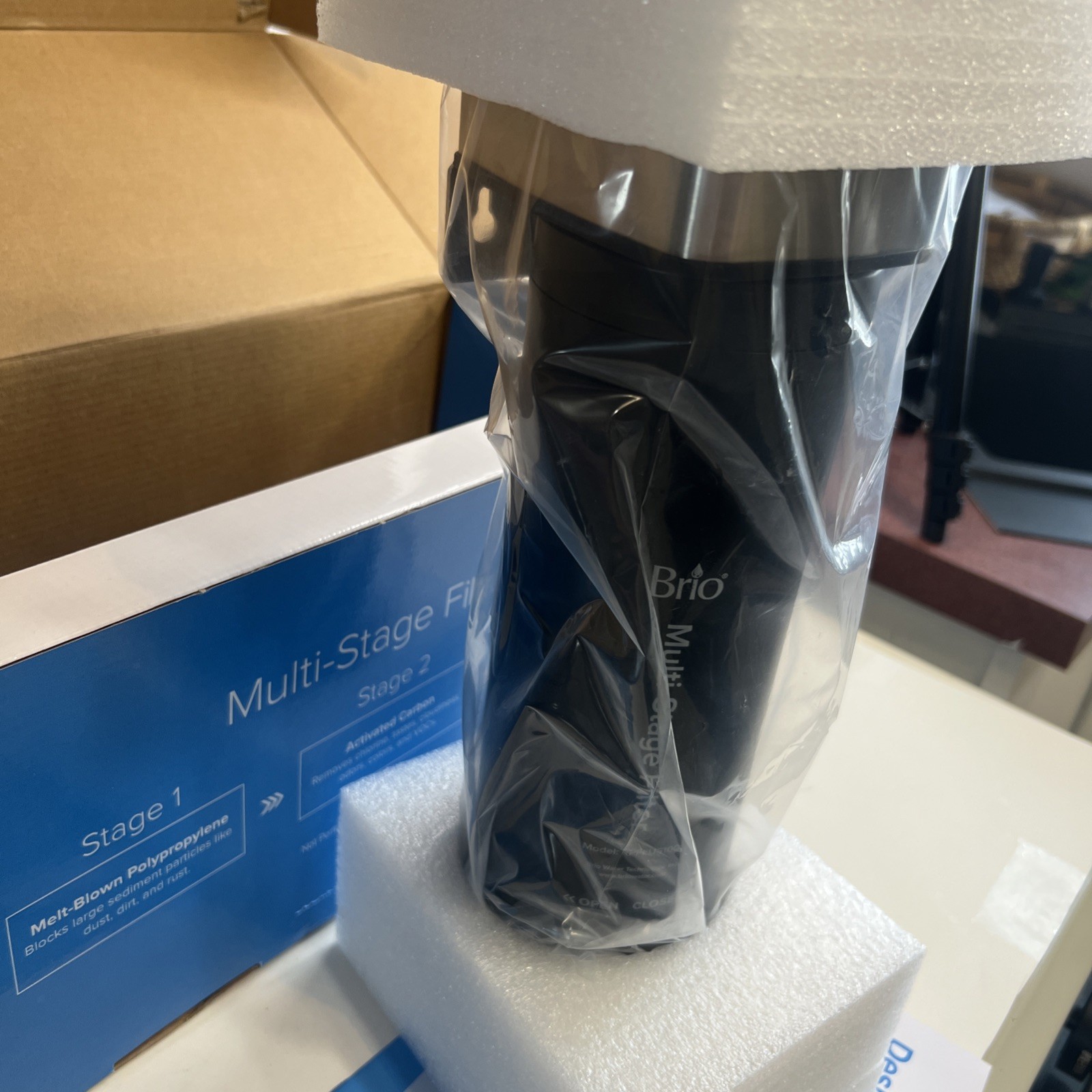 Brio 11″ Under Sink Water Filter System for Kitchen & Bathroom Faucet **READ**