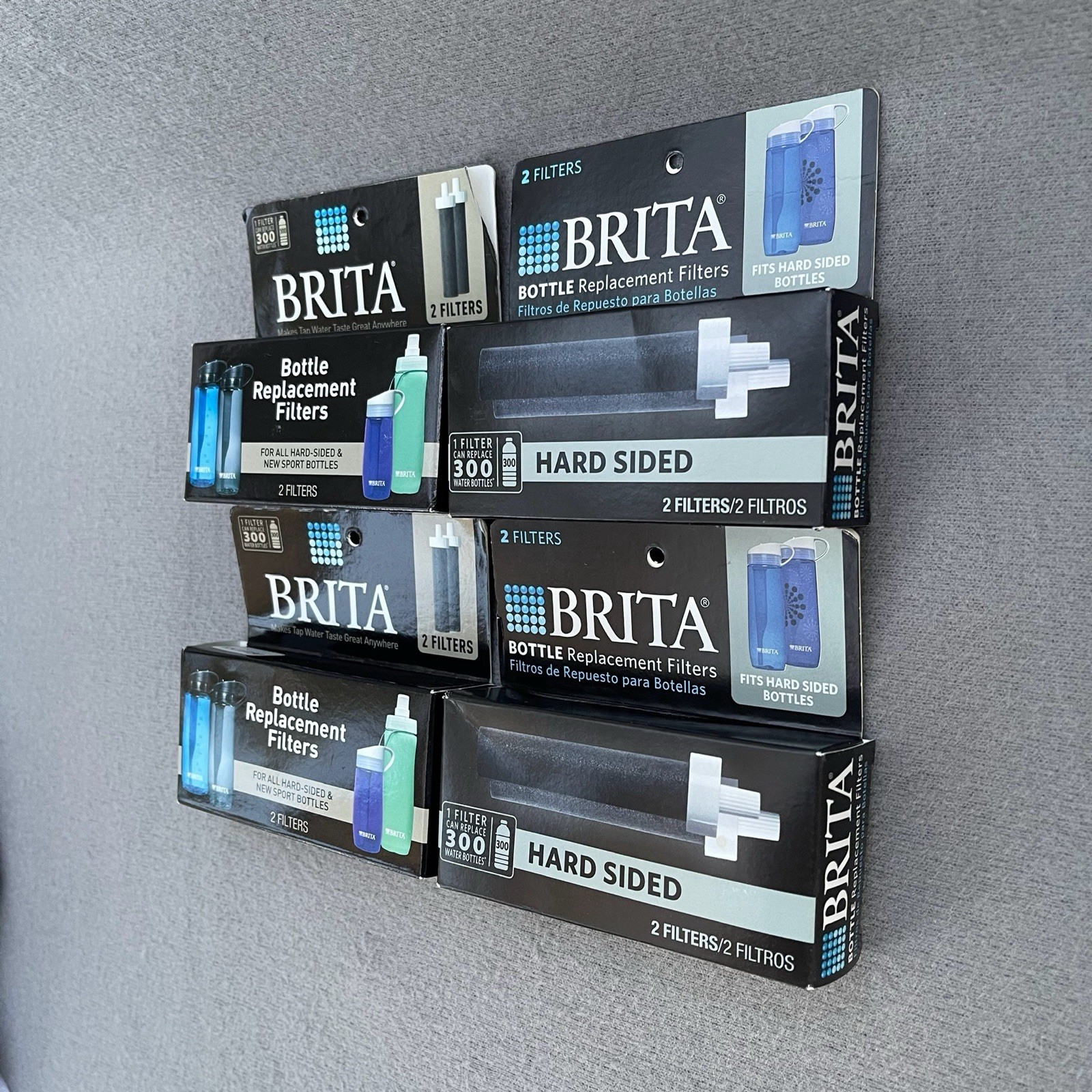 Brita Bottle 4 Packs Of 2 Replacement Filters Fits Hard Sided & Sport Bottle NEW