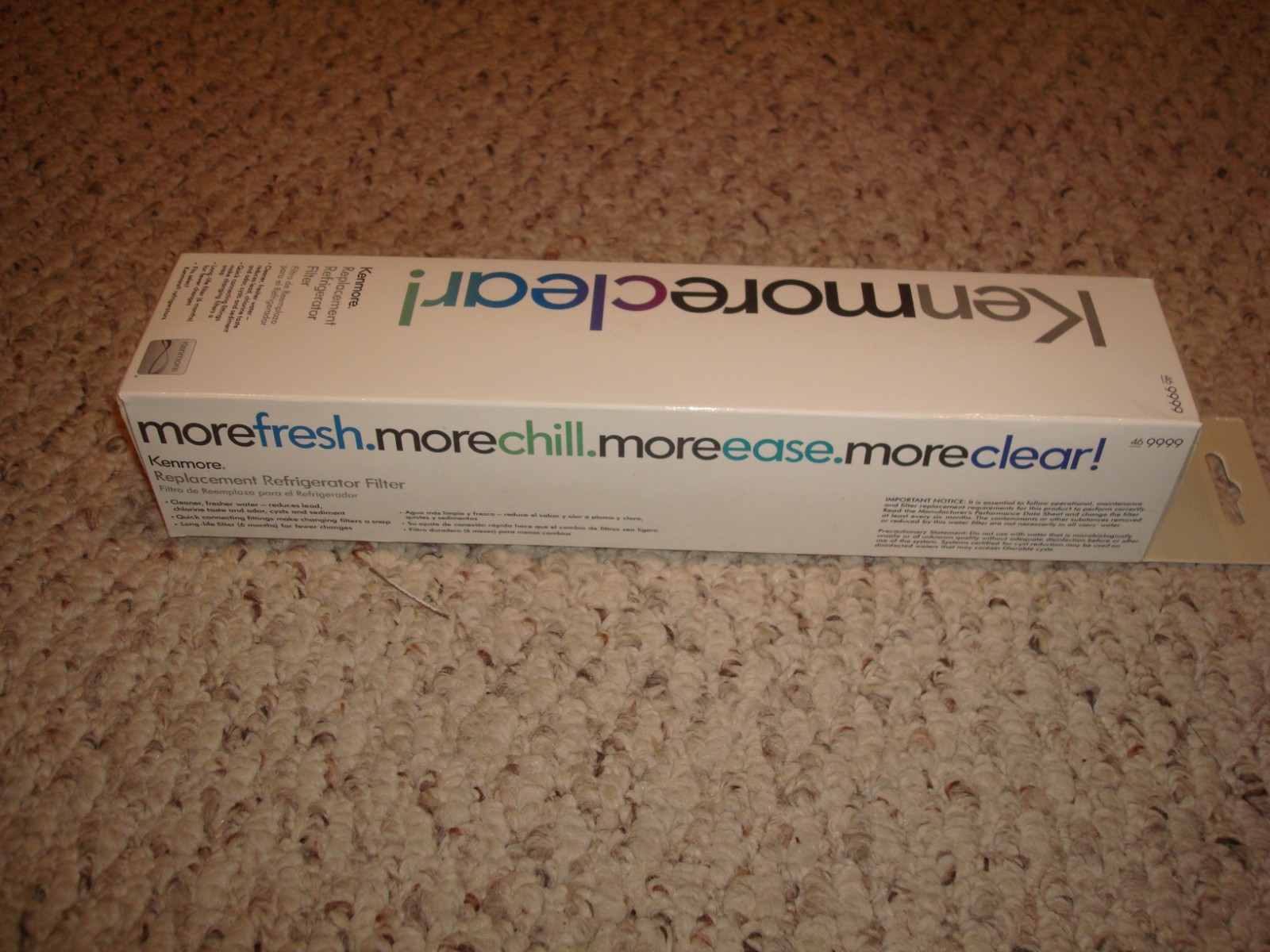 KENMORE CLEAR 46-9999 Replacement Refrigerator Ice & Water H2O Filter Sealed NEW