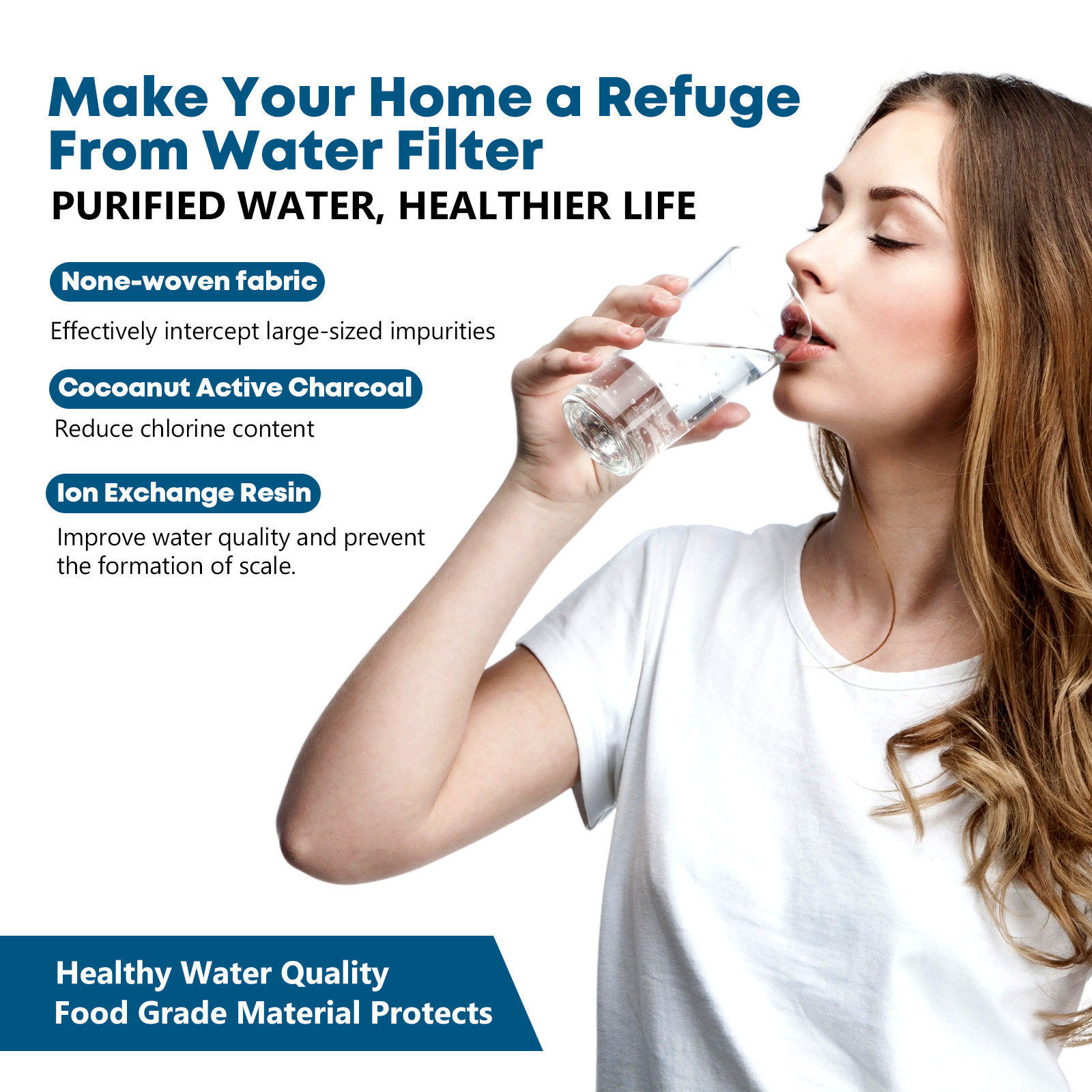 6 Pk Water Filter Compatible with Zero Pitcher and Dispensers ZR-001, ZR-017