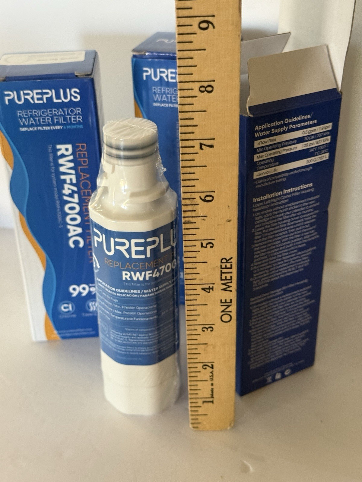 PurePlus RWF4700AC Refrigerator Water Filter Replacement 3-Pack Brand New