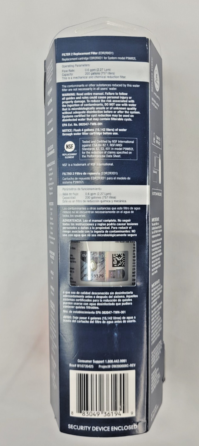 EveryDrop #2 Refrigerator Ice Water Filter Replacement