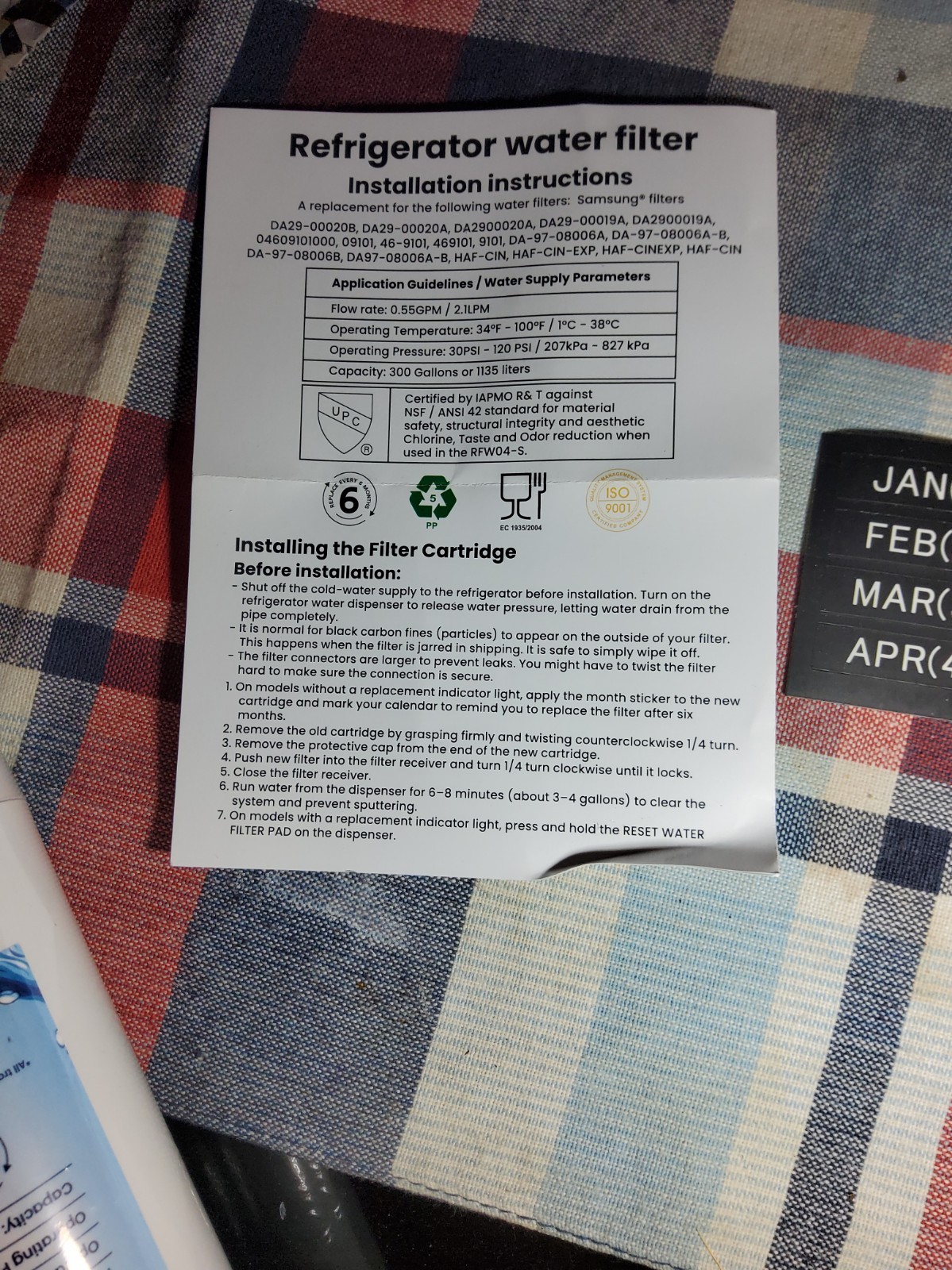 DA29-00020B Replacement for Samsung Water Filter HAF-CIN HAF-CIN,3 Pack Sealed