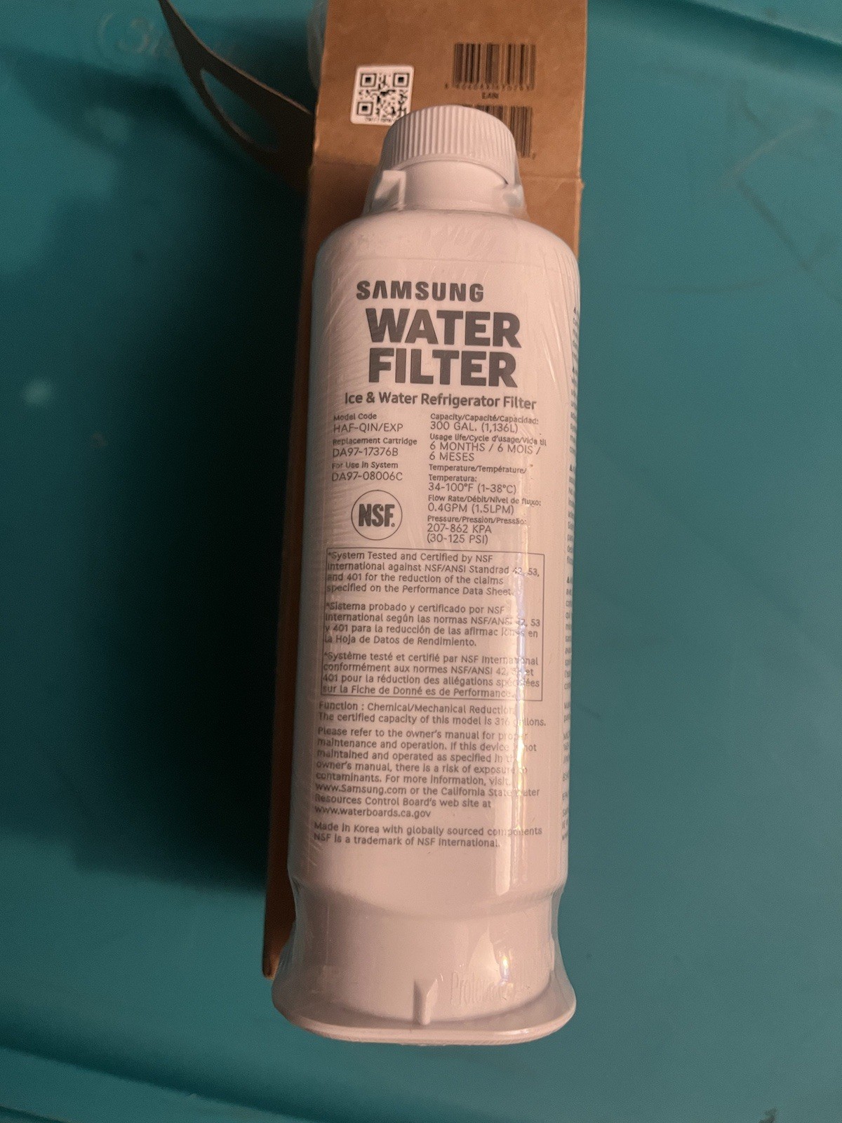 3PACK Genuine Samsung DA97-17376B HAF-QIN/EXP REFRIGERATOR Water Filter US Stock