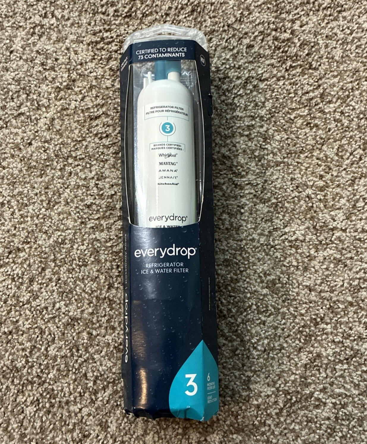 Εverydrop Refrigerator Ice & Water Filter #3 New ΕDR3RXD1