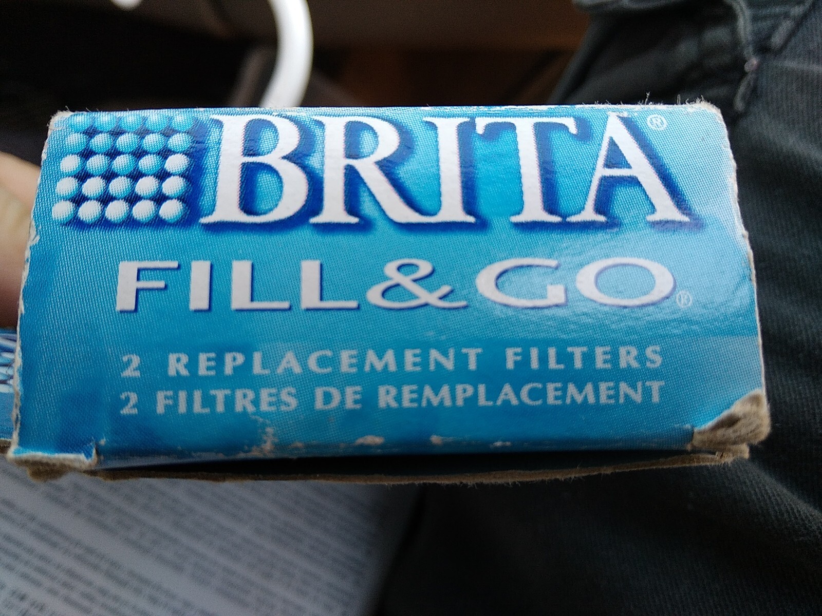 Brita Fill & Go Replacement Water Filter OB98 NIB New Box of 2 Travel Filtration