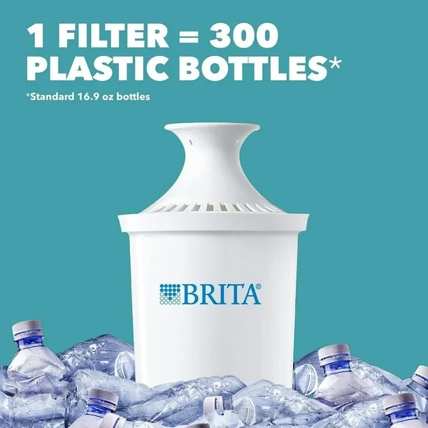 Brita Small 5 Cup Water Filter Pitcher with 1 Standard Filter, BPA Free – RED