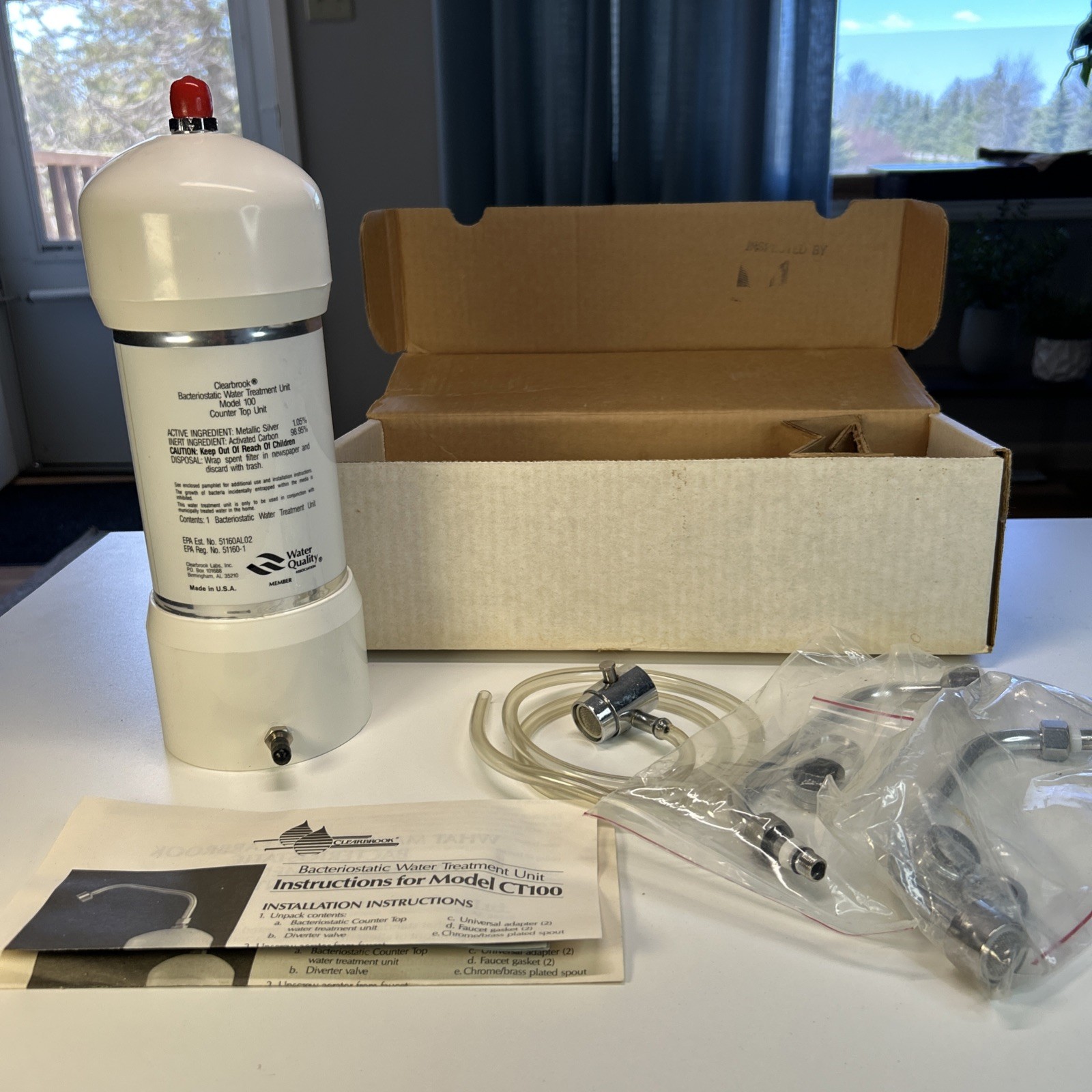Clearbrook Bacteriostatic Water Treatment Unit Model 100 Countertop Unit New!