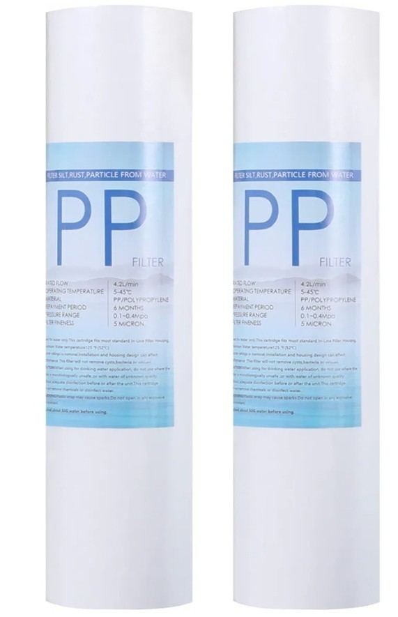 Water Filter Cartridge Replacement, 2xPP Cotton Filter 2.5″x10″ 5 Micron…