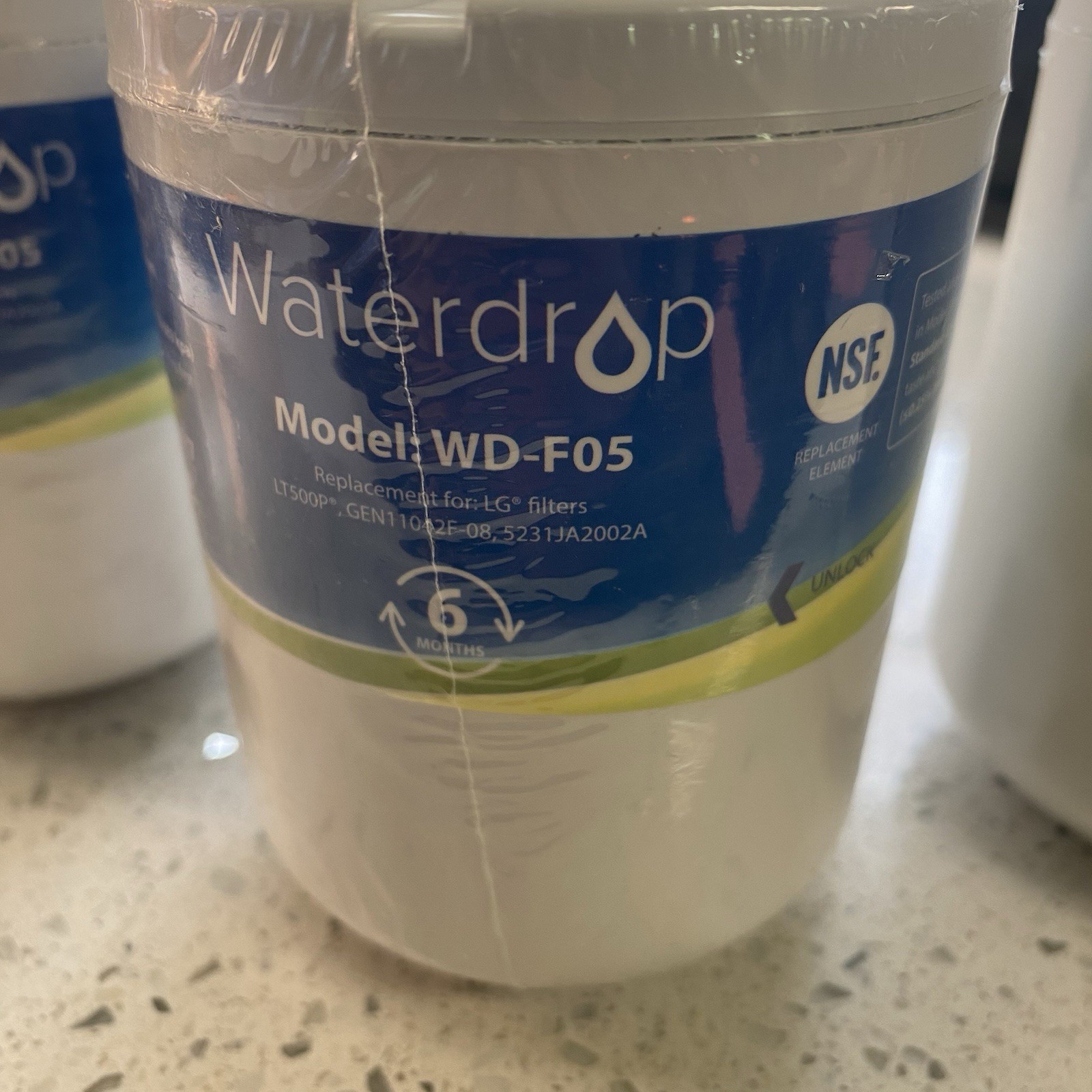 Waterdrop Filter Model WD-F05 For LG LT500P, Gen 11042F-08, S231JA2002A
