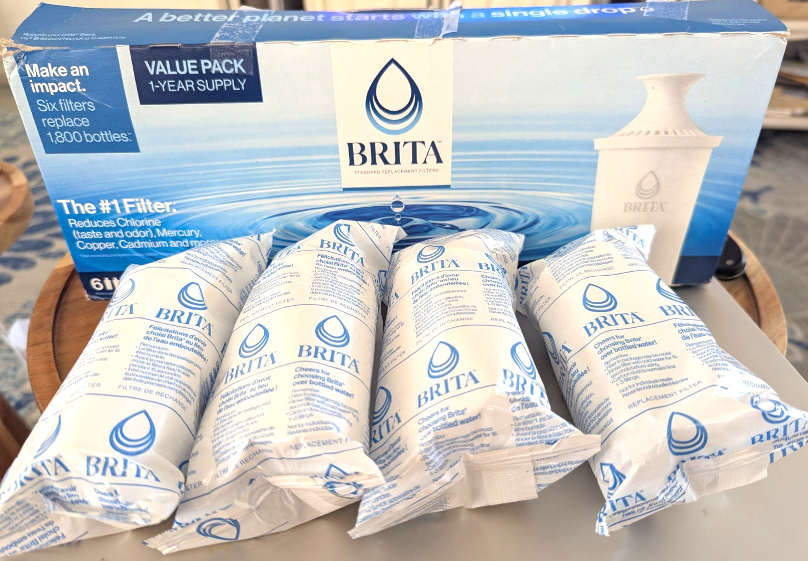4 Brita water pitcher refill water filters for Brita factory sealed New #OB03