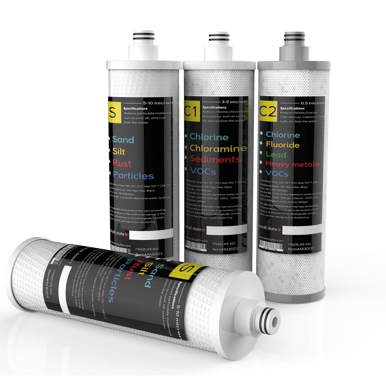 Frizzlife M3005 Replacement Filter Cartridge Set (4 Pack) For SK99,SP99,SK99 …
