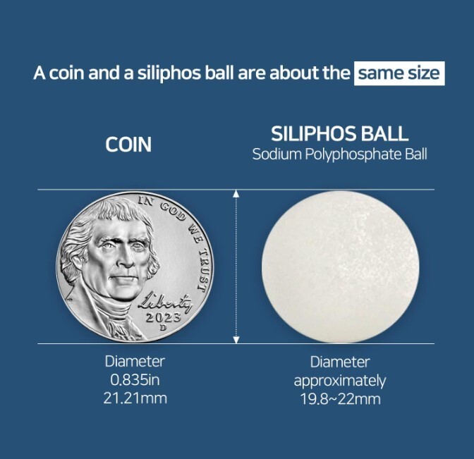 Sodium Polyphosphate Balls (SILIPHOS) 1kg (2.2lb)