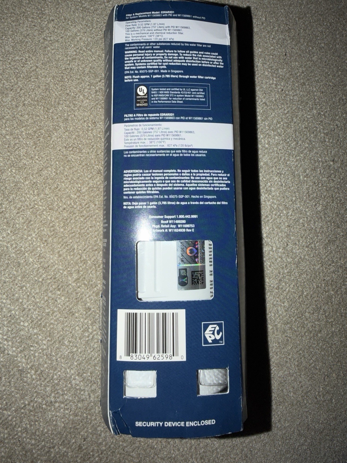 Everydrop A Water Filter Replacement Whirlpool Maytag Kitchen Aid Amana EDRARXD1