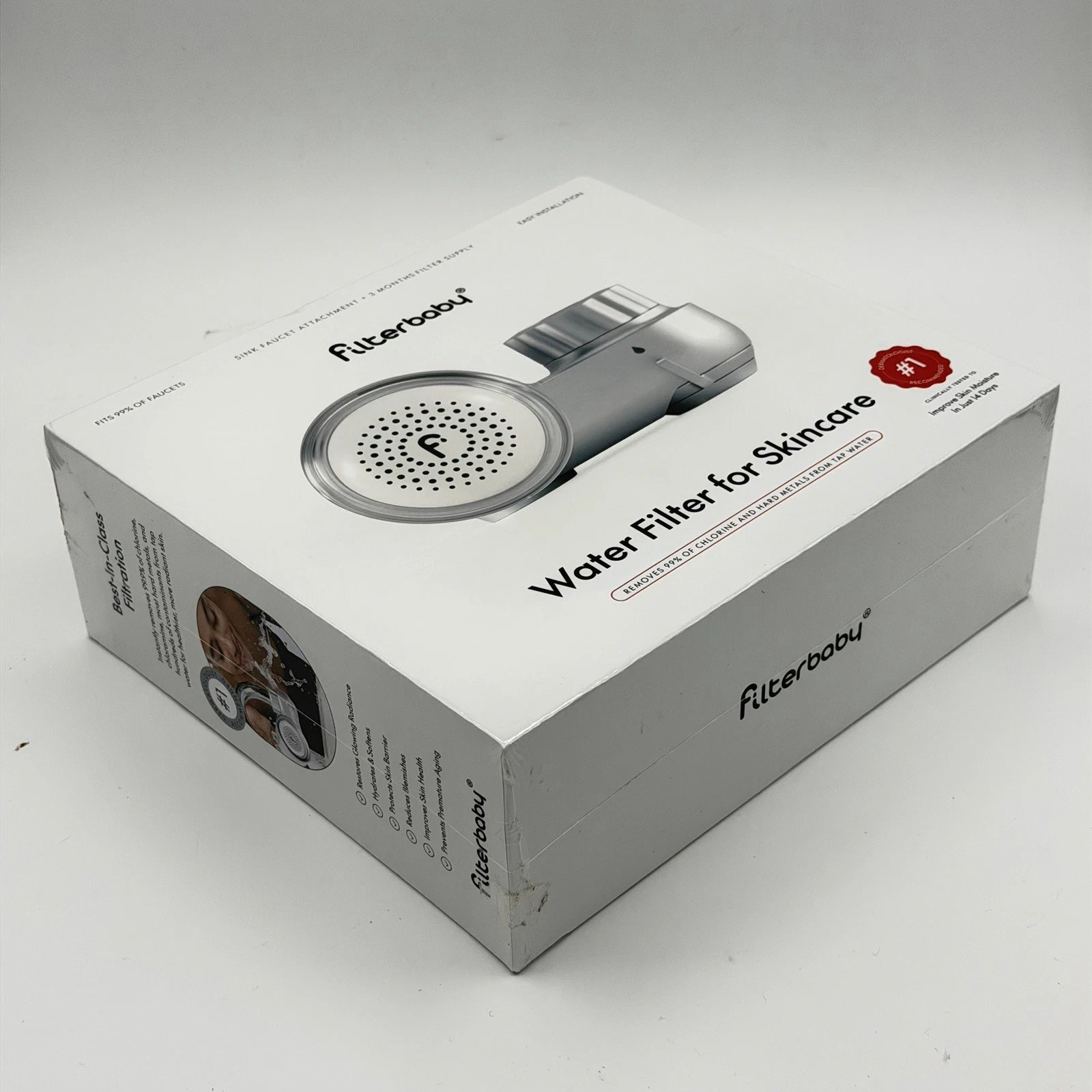 Filterbaby 1 Water Filter For Skincare Sink Faucet Attachment New Sealed Silver