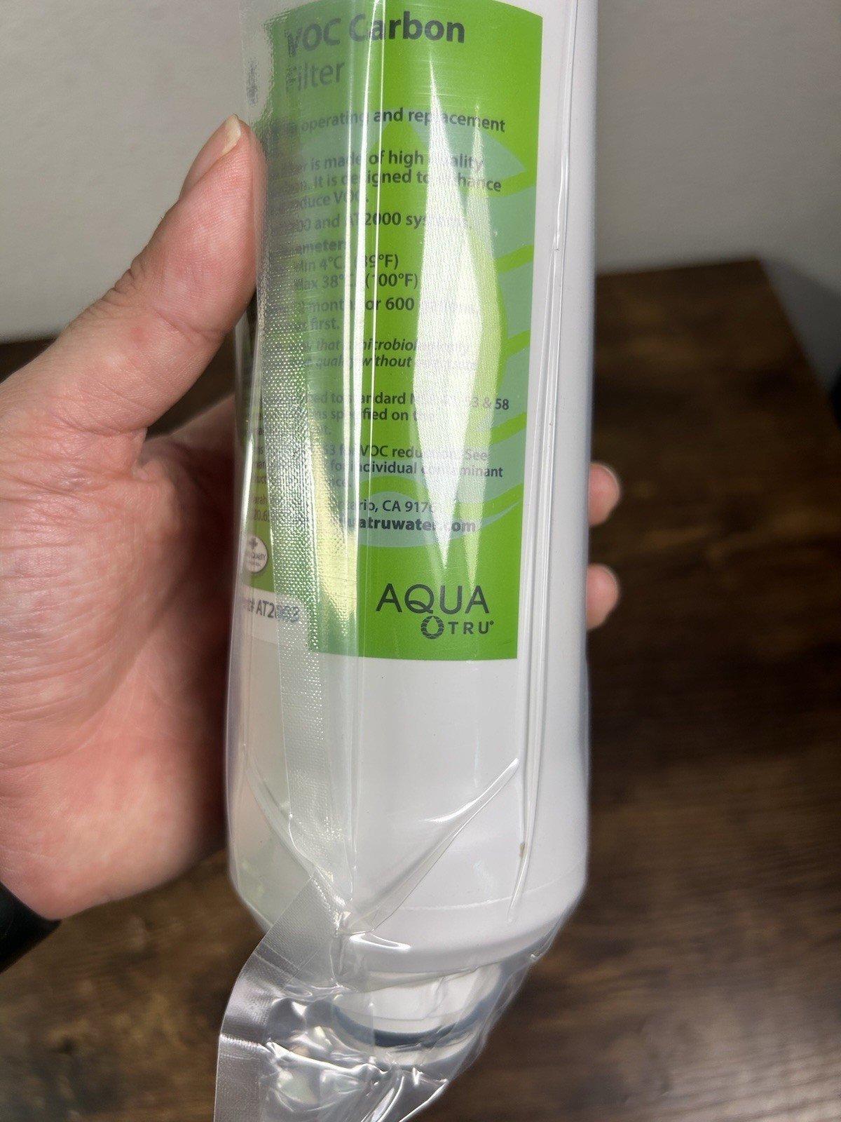 AQUA TRU Carafe AT2003 Reverse Osmosis Filter (Stage 4) SEALED In Original Bag