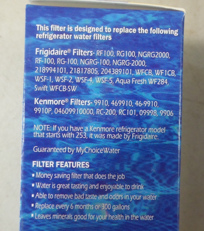 Replacement Refrigerator Water Filter Model MCWF 4 Pack NEW (RF100 RG100 9910)