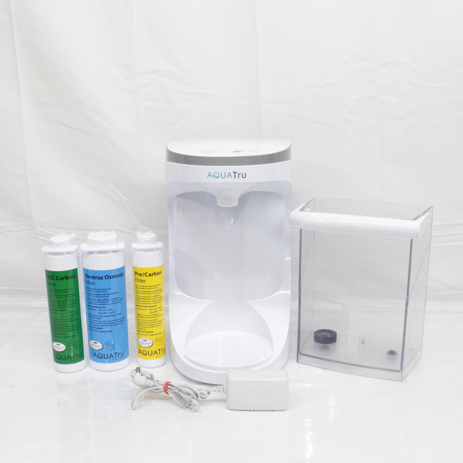 Aquatru Carafe Countertop Reverse Osmosis Water Purifier AT100 Missing Carafe