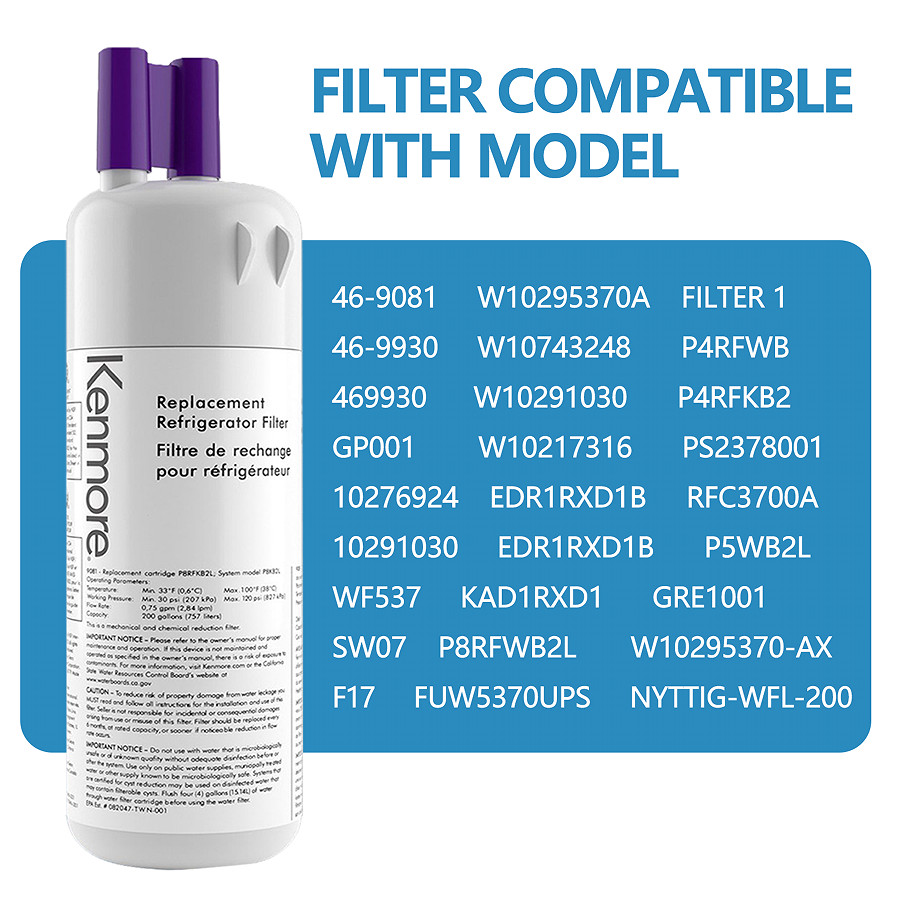 Sealed 4Packs Kenmore 9081 Replacement Refrigerator Water Filter 46-9081 46-9930