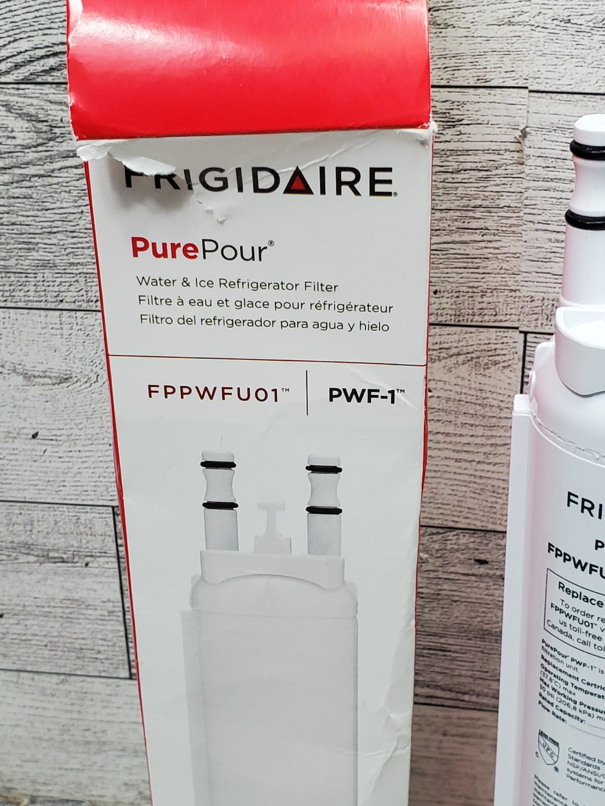 Frigidaire PurePour PWF-1 Water & Ice Refrigerator Filter, FPPWFU01
