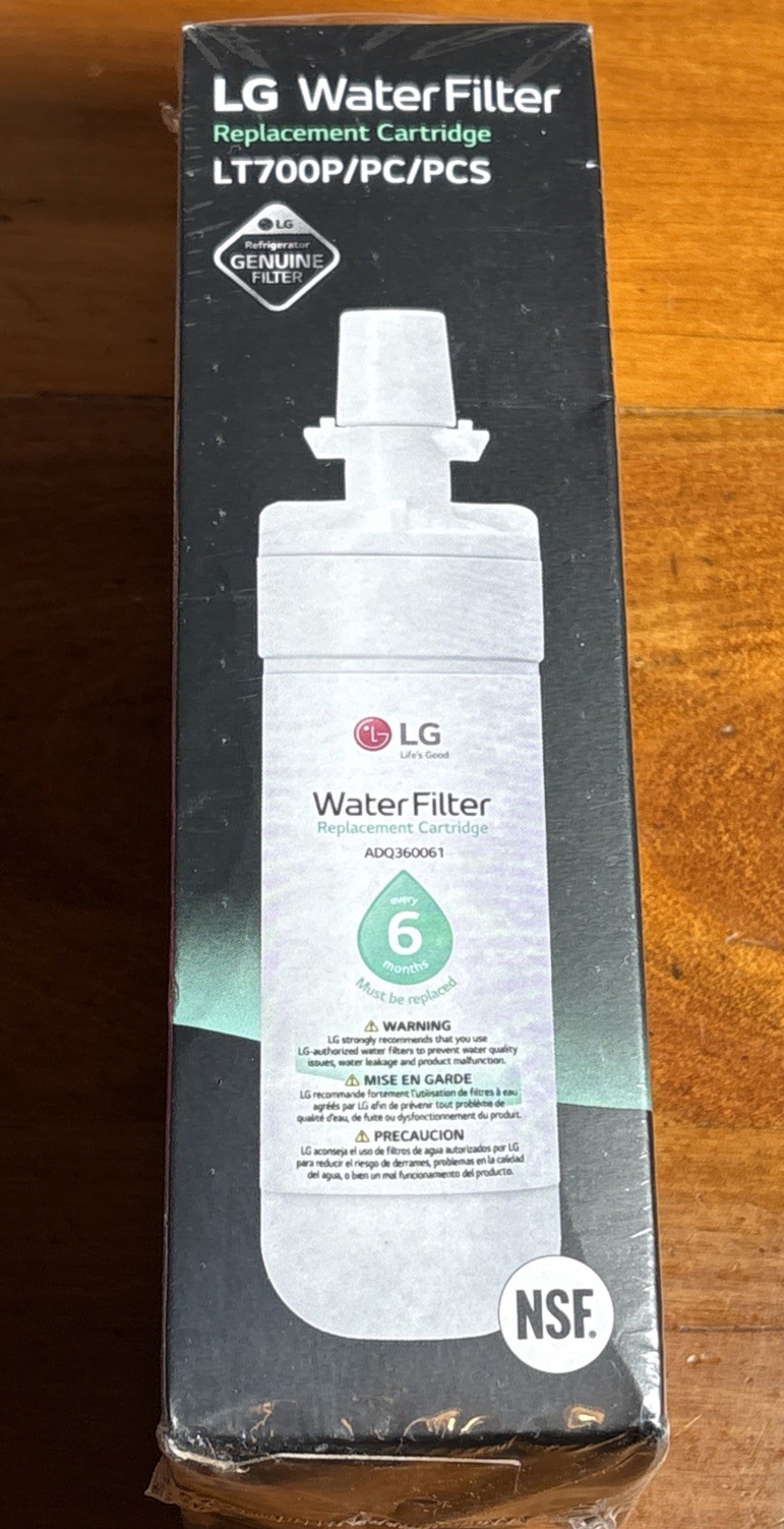 LG Water Filter Replacement Cartridge (LT1000P/PC/PCS) New SEALED
