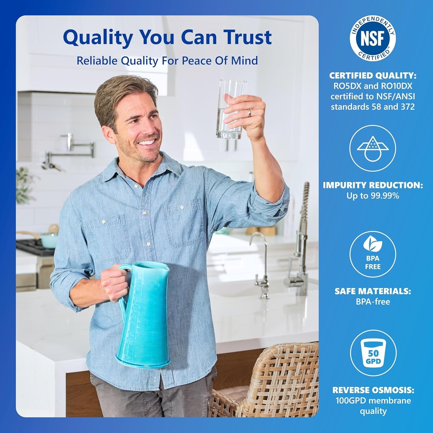 5 Stage Home Drinking Reverse Osmosis System PLUS Extra 4 Express Water Filters