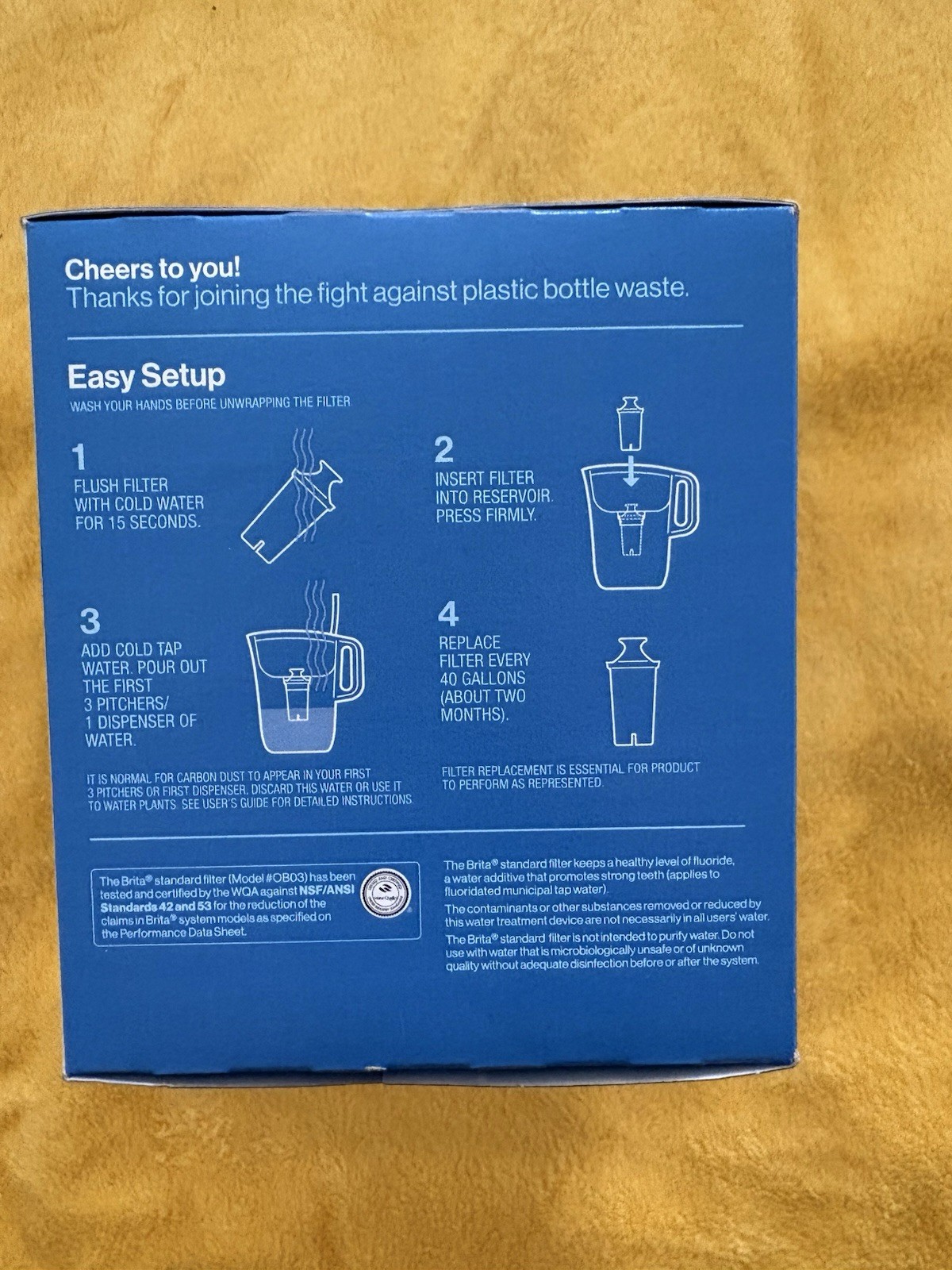 Brita Standard Replacement Filters 6 Pack Model 0B03 NEW IN BOX