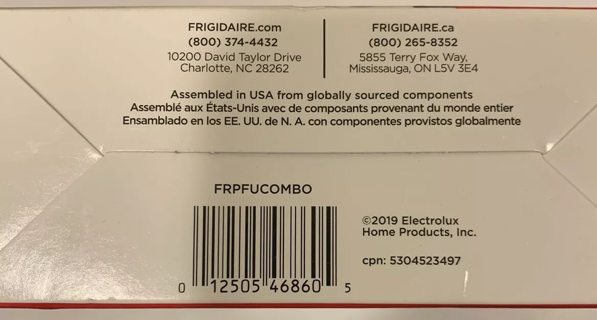 2 PACK FRIGIDAIRE Pure Fresh 2-in-1 Refrigerator Filter Combo+Fruit&Veggie Save