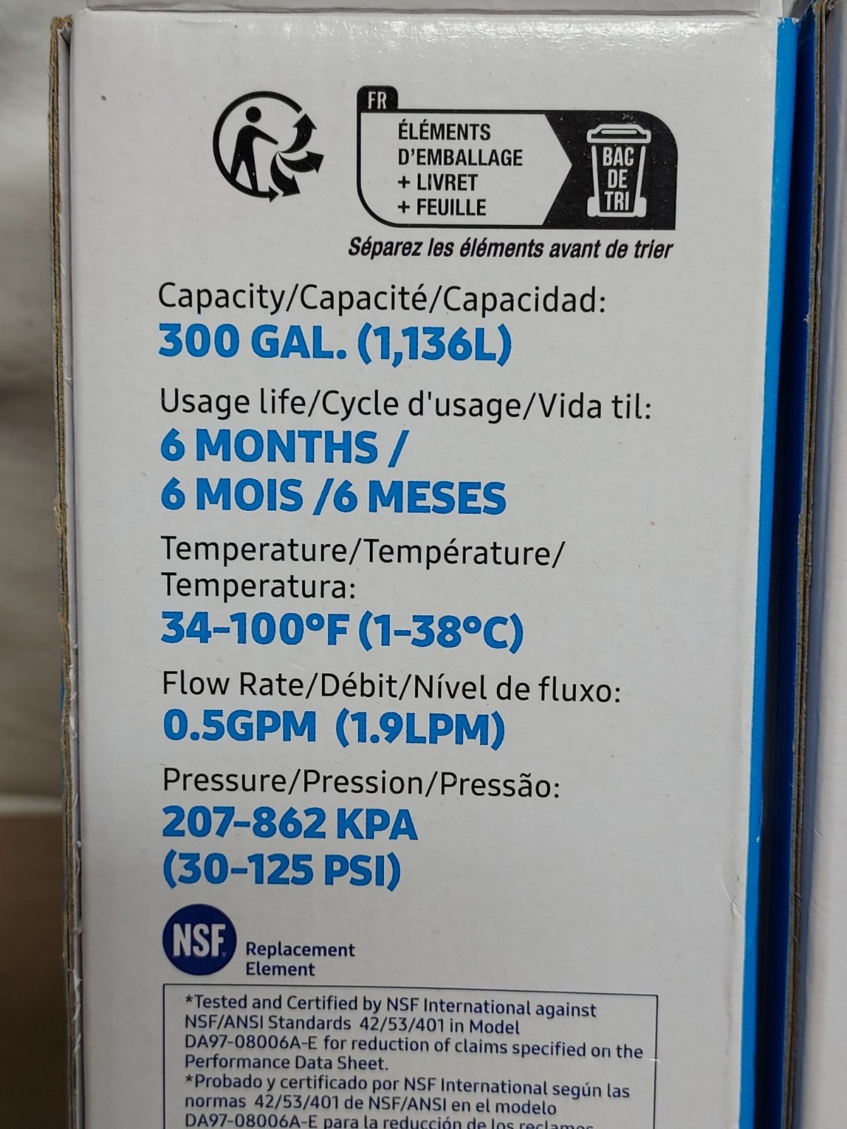 Samsung Refrigerator Water Filter 2pk HAF-CIN/EXP DA29-00020B DA97-08006A-E