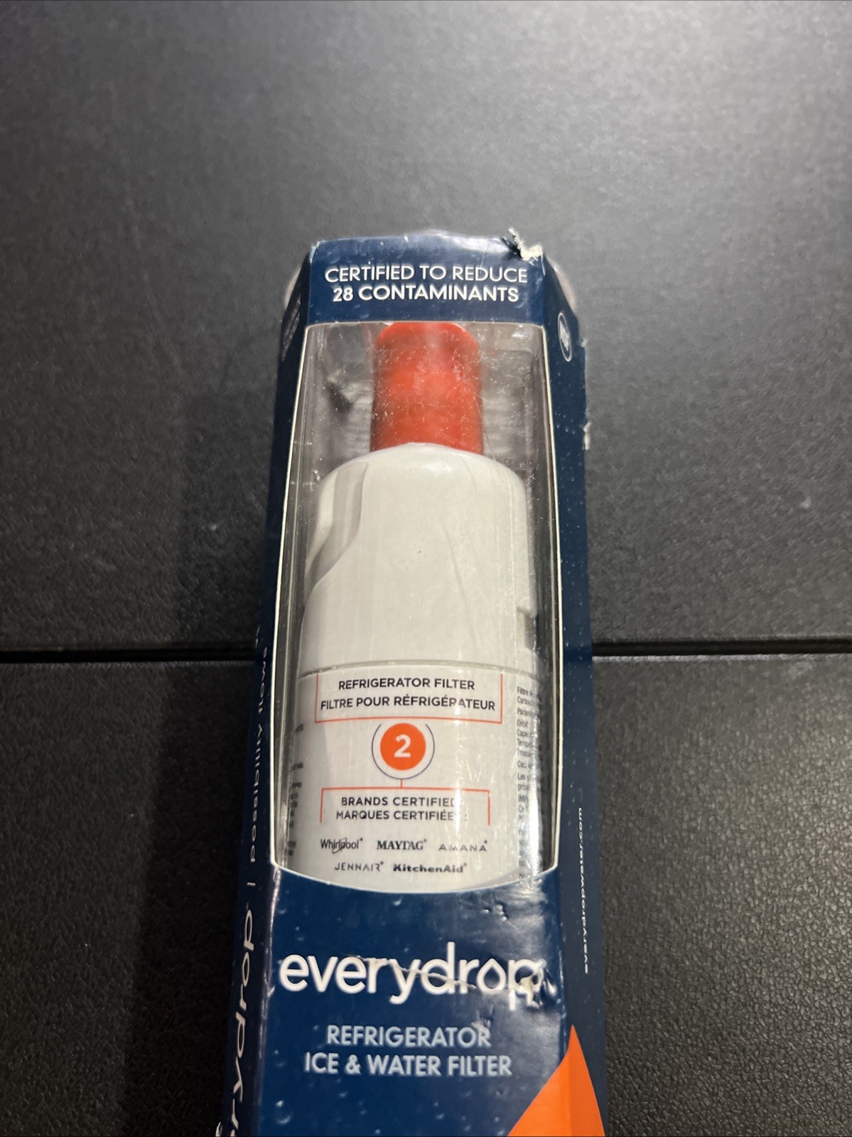 EveryDrop 2 Ice And Water Refrigerator Water Filter ΕDR2RXD1 White Orange New