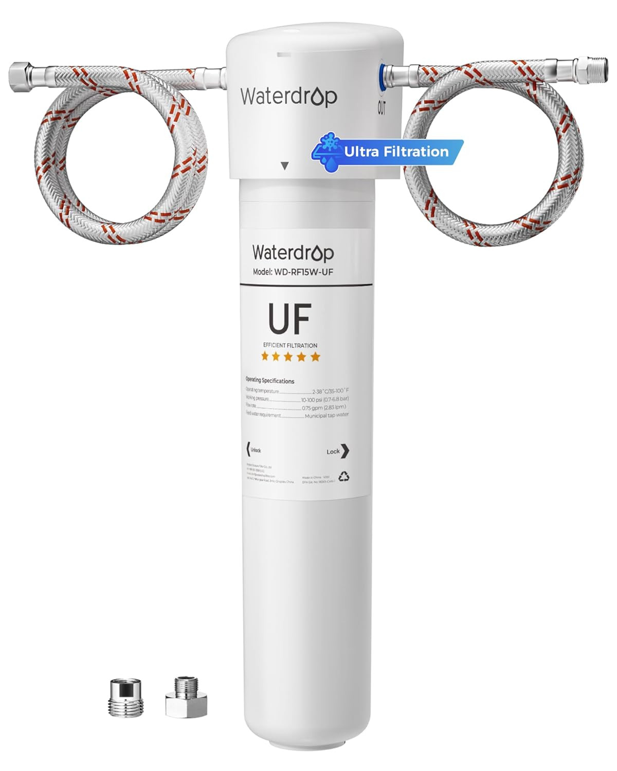 15UA under Sink Water Filter System, 2 Years, Reduces Lead, Chlorine, Bad Taste