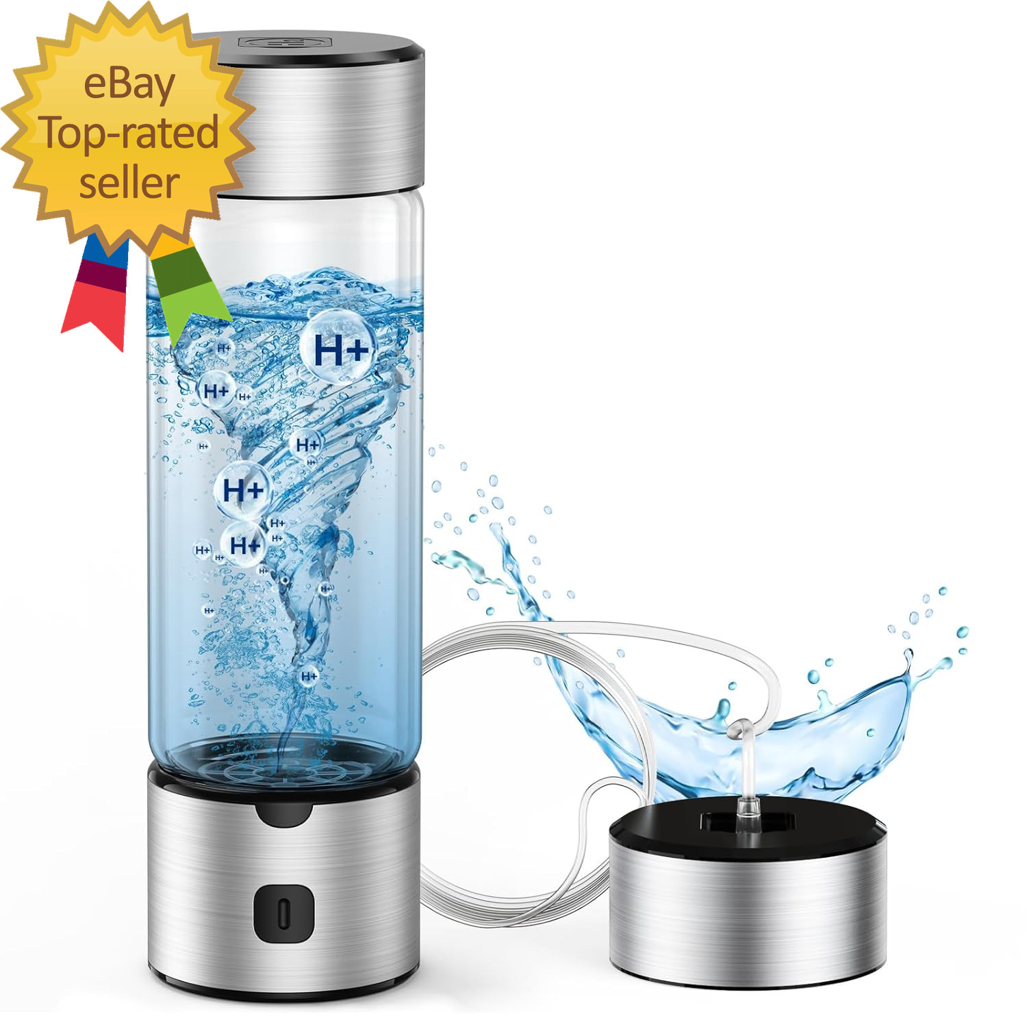 2 in 1 Hydrogen Water Bottle with SPE/PEM Technology 460Ml Rechargeable ionize