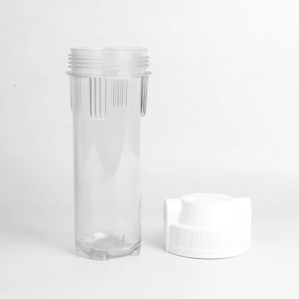 Single Water Filter Clear Housing & Bracket 3/4” in/out 10”x2.5” Cartridge