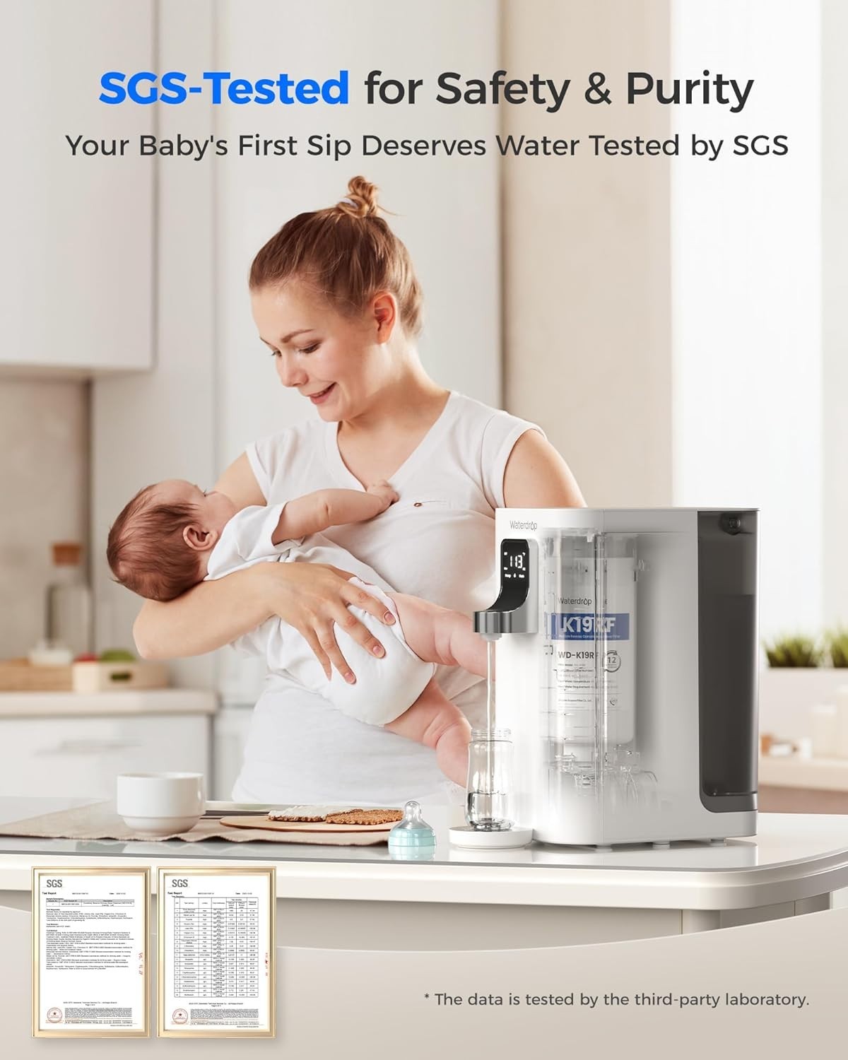 Waterdrop K19H Countertop Reverse Osmosis System, Instant Hot Water Dispenser