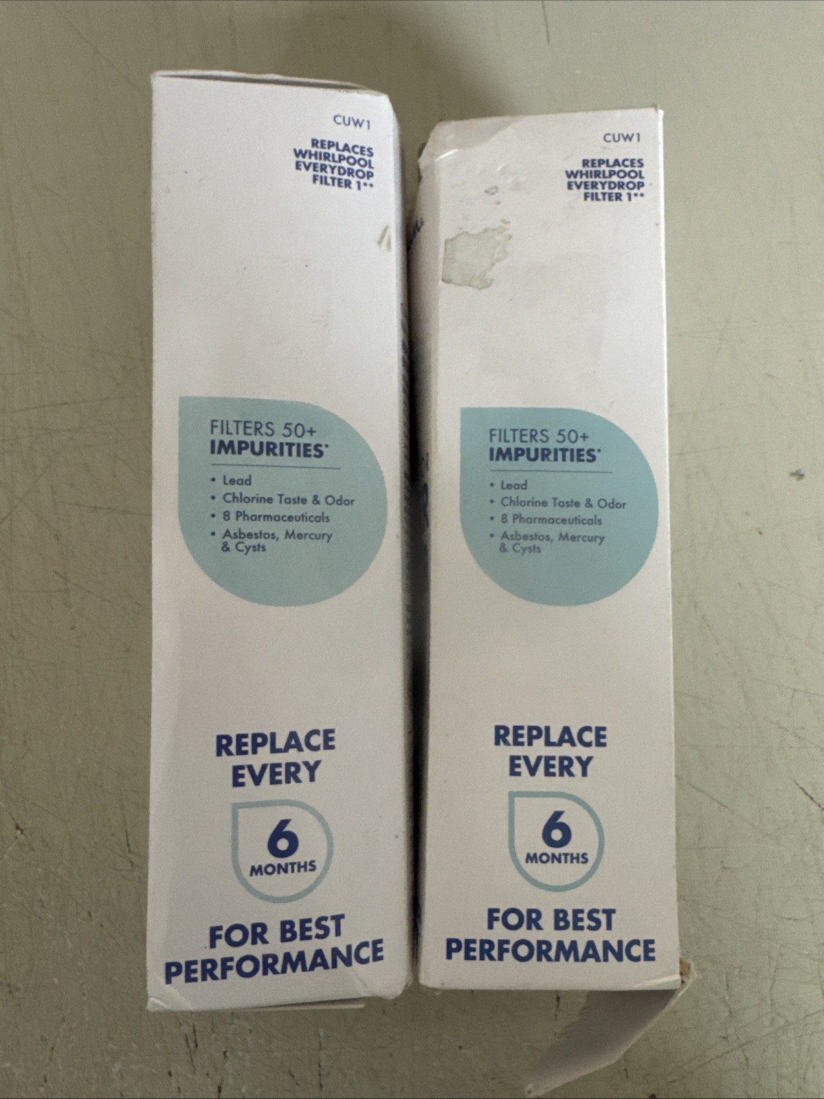Lot of 2 – Culligan CUW1 Refrigerator Water Filter – Whirlpool Everydrop