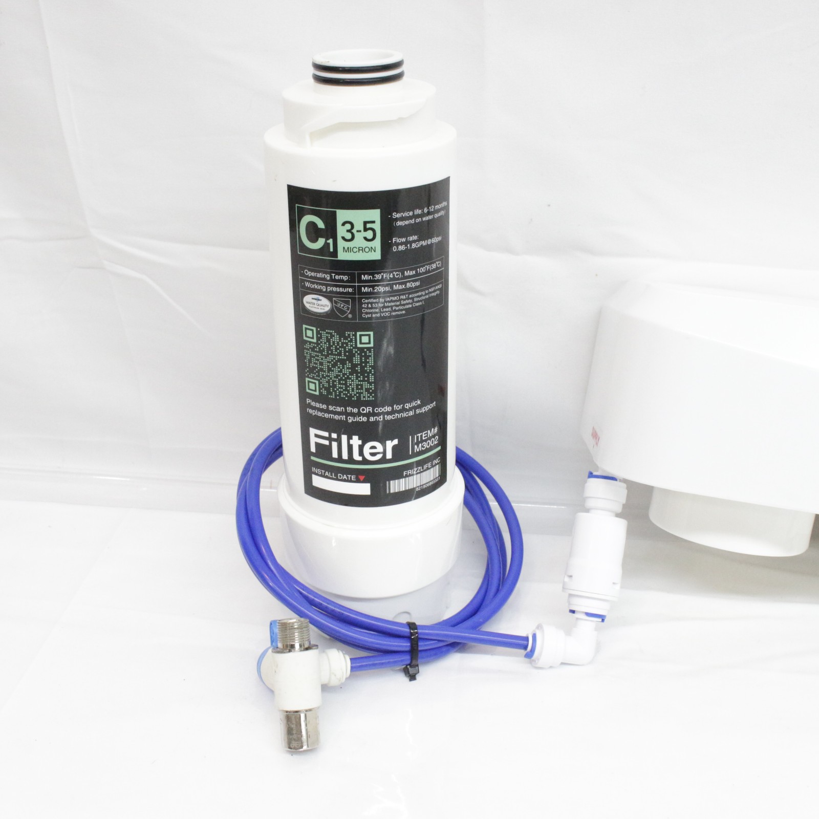 Frizzlife Under Sink Water Filter Base Only SK99, 3-Stage 0.5 Micron