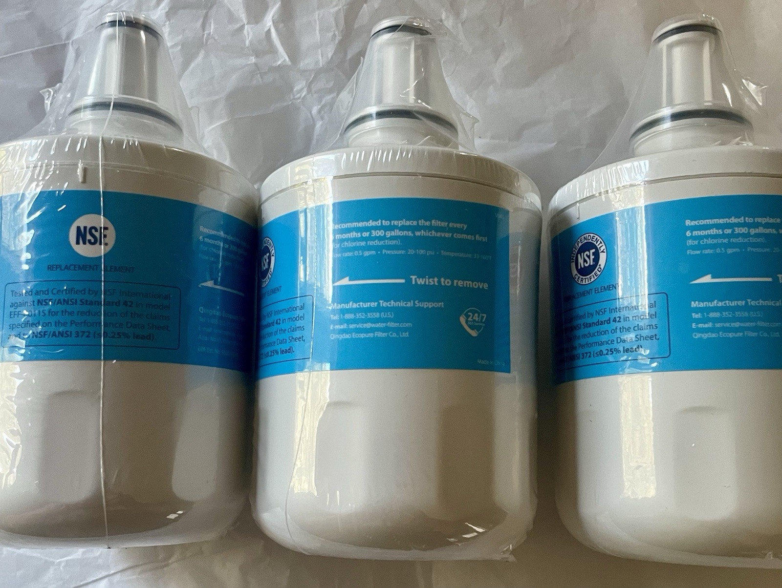 AQUA CREST WATER FILTER MODEL: AQF-FF11B ALL FACTORY SEALED New Lot Of Three
