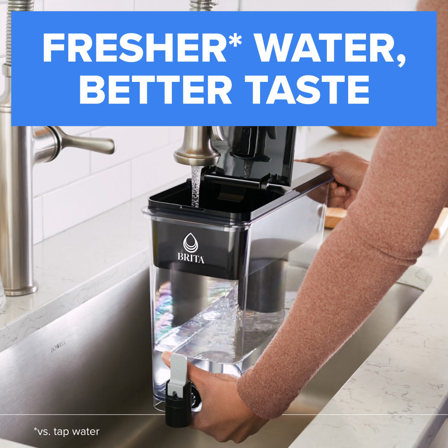 Brita Ultramax 27 Cup Filtered Water Dispenser Black with Elite Filter