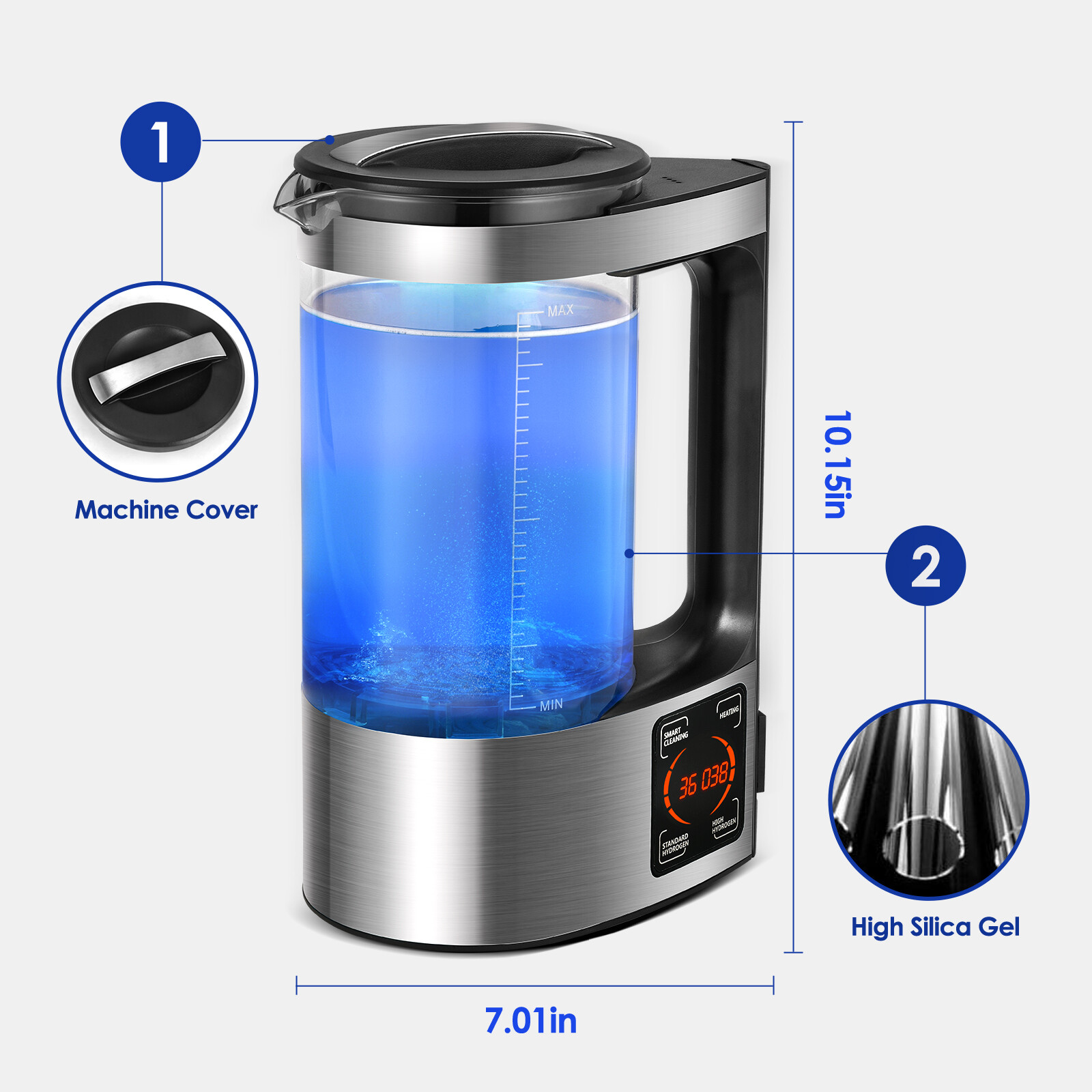 Hydrogen Water Machine Generator Rich Alkaline Water Ionizer Generator Kettle
