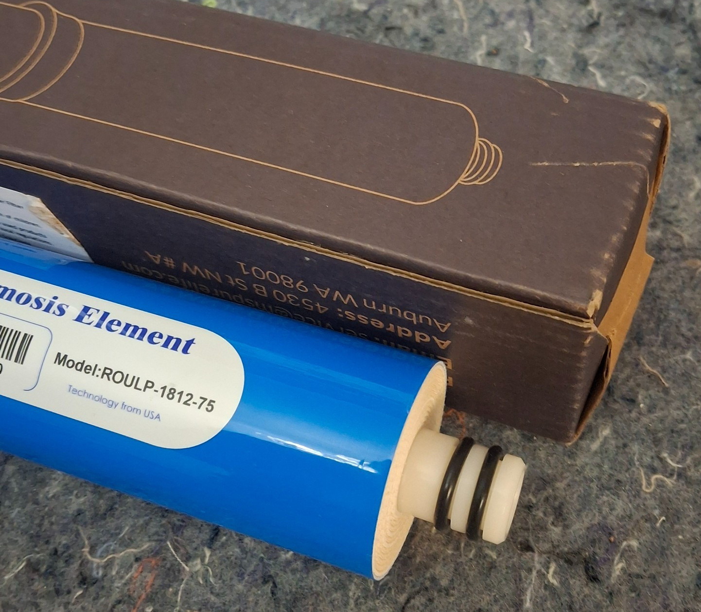 Membrane Solutions Reverse Osmosis Element Water Filter RO 75GPD 1.8″ x 12″