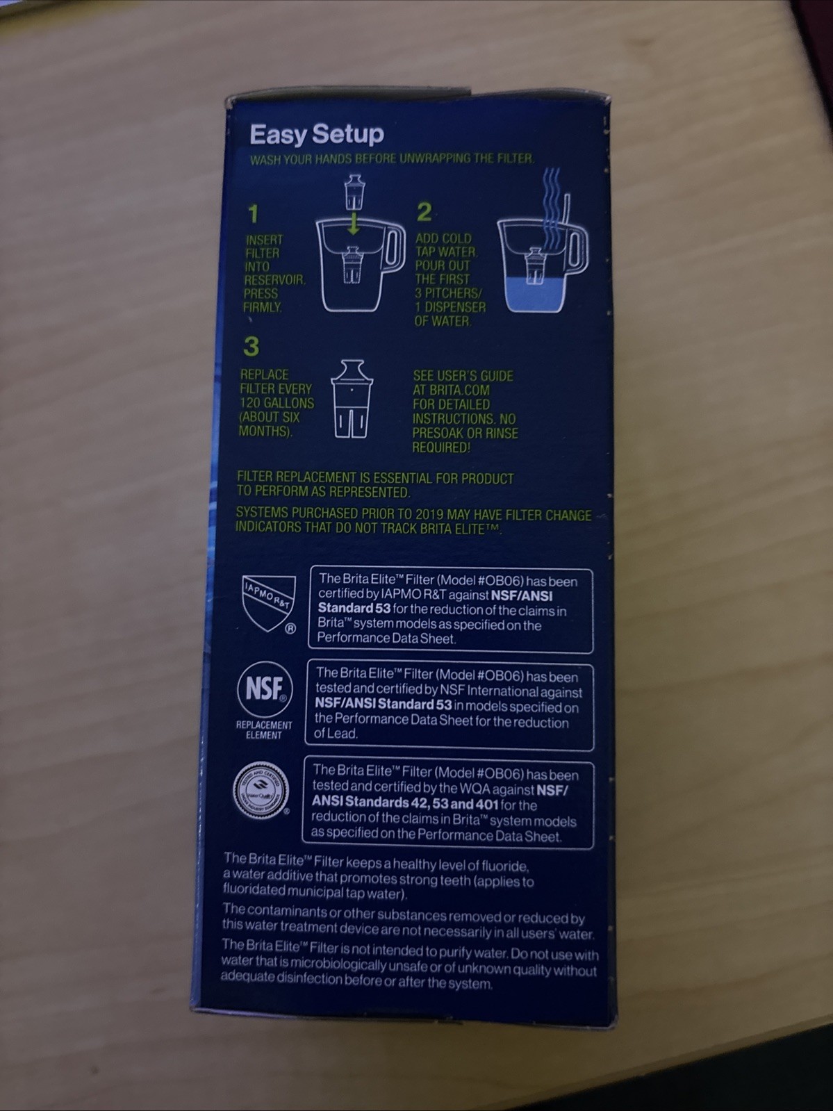 Brita Elite Water Filter for Pitcher – Dark Blue