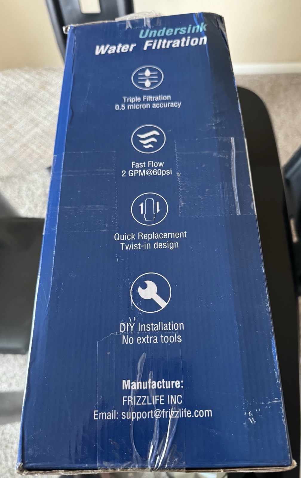Frizzlife Under Sink Water Filter System, NSF/ANSI 53&42&372 Certified, 8 Layer