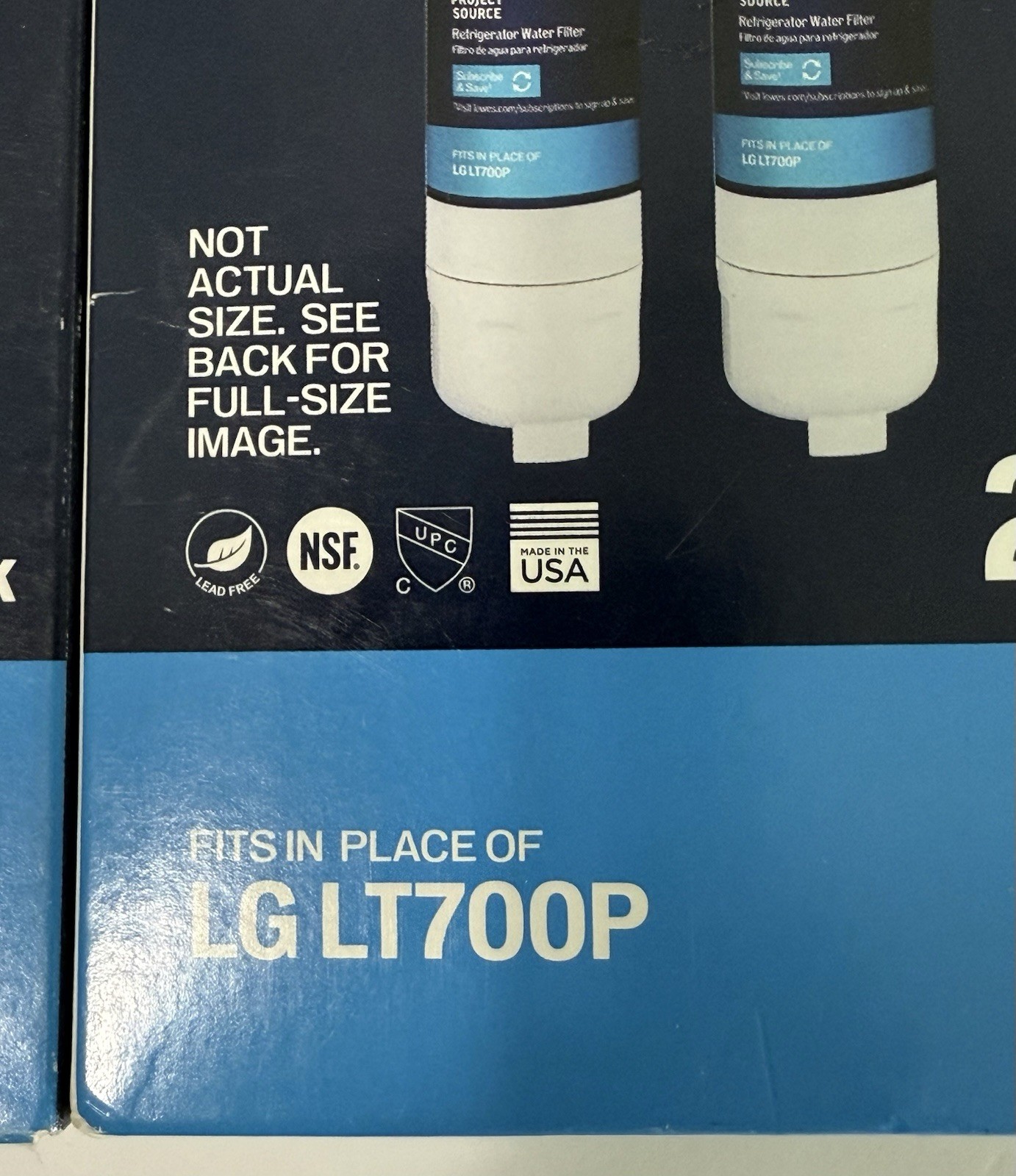 LOT OF 8-PROJECT SOURCE REFRIGERATOR WATER FILTER #3846779 / LG LT700P